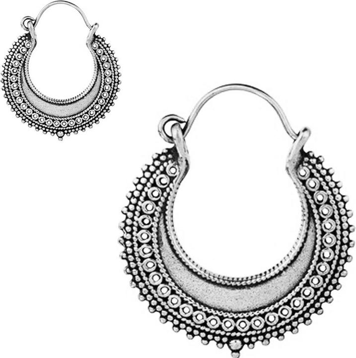 Star Piercing Ohrring silber Creole antik (Messing)