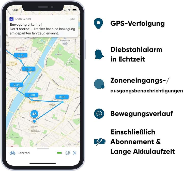 Productafbeelding Invoxia GPS Tracker Fiets (Appel, Android)