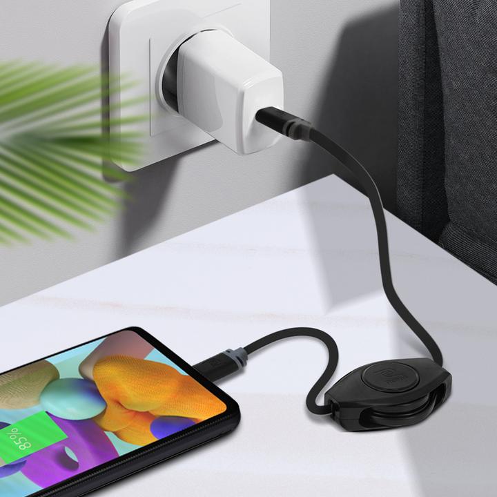 Image du produit ReTrak Câble rétractable USB-C / USB-C (1 m, USB 2.0)
