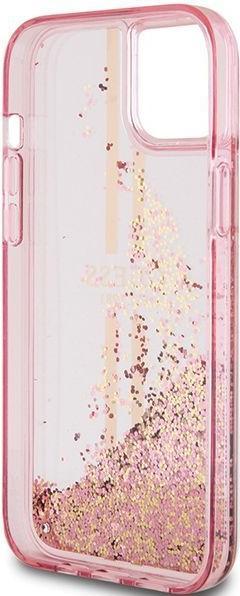 Image du produit Guess GUHCP15MLFCSEGP iPhone 15 Plus / 14 Plus 6.7" różowy/pink hardcase Liquid Glitter Gold Stripes (Apple iPhone 15 Plus, Apple iPhone 14 Plus)