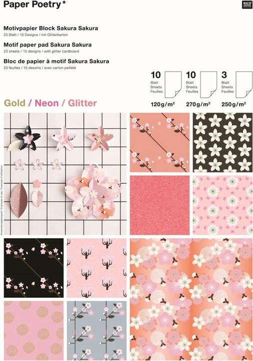 Actual product image Paper Poetry Motif paper Sakura