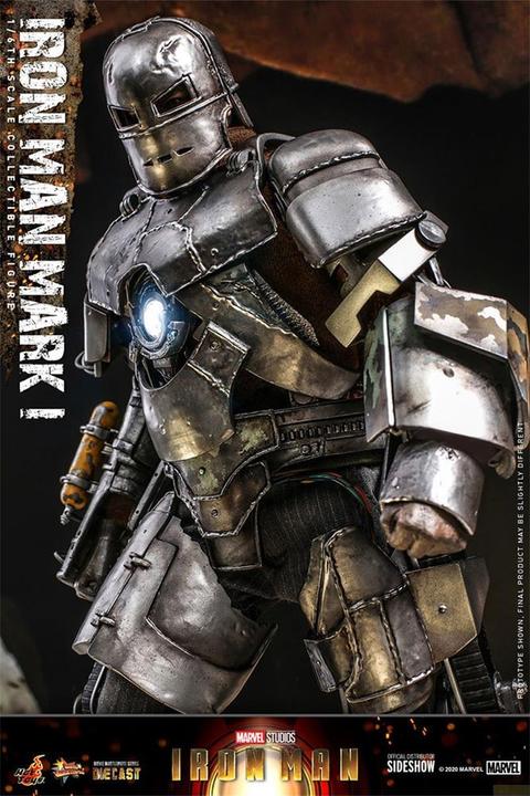 Actual product image Hot Toys Iron Man figurine Movie Masterpiece 1/6 Iron Man Mark I 30 cm
