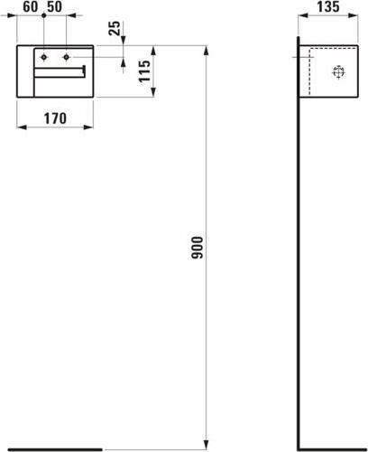 Produktbild Laufen VAL Papierrollenhalter, rechts, H872280