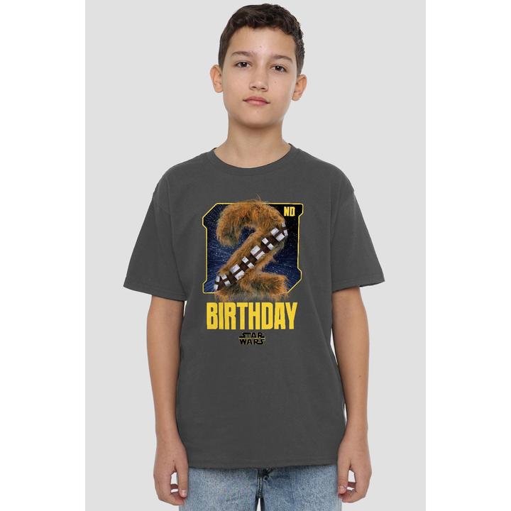 Immagine prodotto Star Wars Maglietta Secondo Compleanno Chewbacca Spazio Bambini (128)