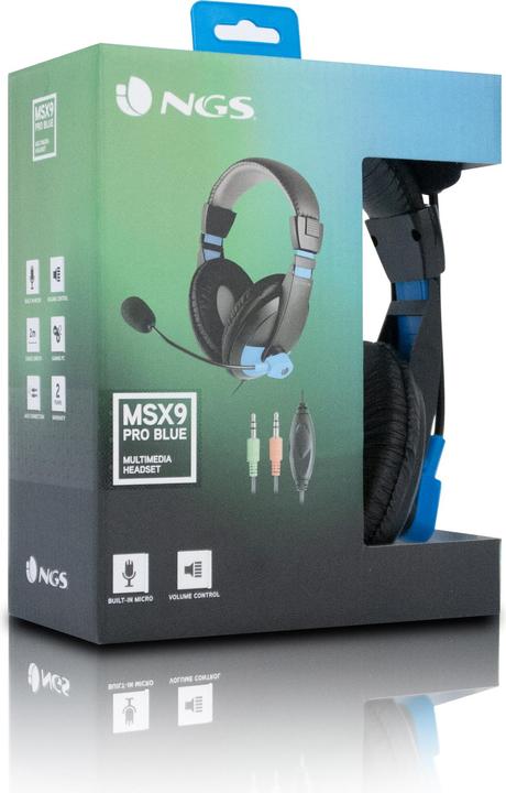Actual product image NGS MSX9 Pro Headphones Wired Headband Calls/Music Black (ANC, Cable)