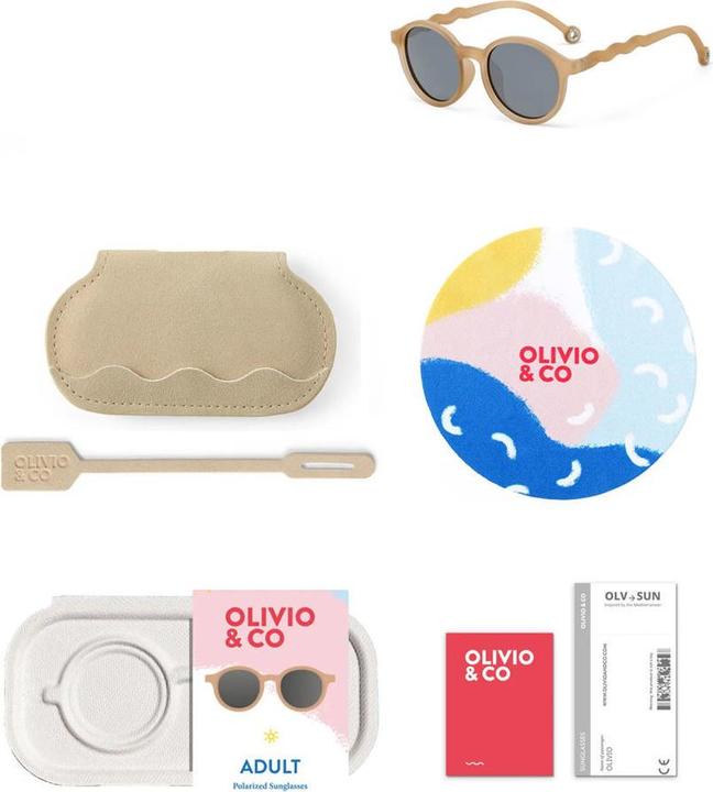 Immagine prodotto Olivo & Co Sonnenbrille TEEN & ADULT Oval Classic Sand beige