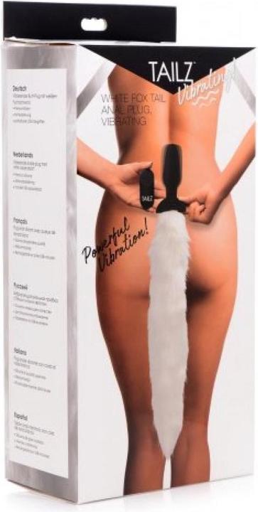 Actual product image Tailz Vibrierender Analplug mit Fox Tail Weiss