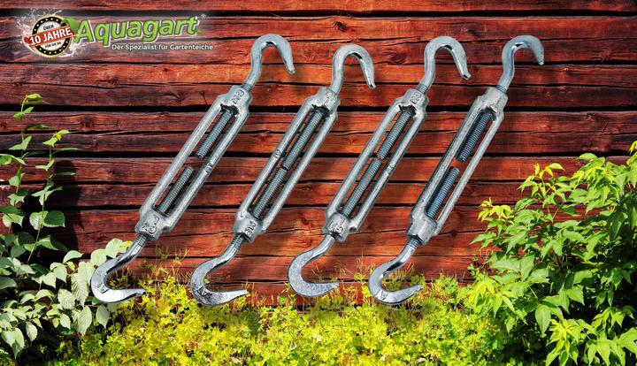 Actual product image Aquagart 50 Seilspanner für Wildzaun Fostzaun Spannschloss Drahtspanner 2 Haken