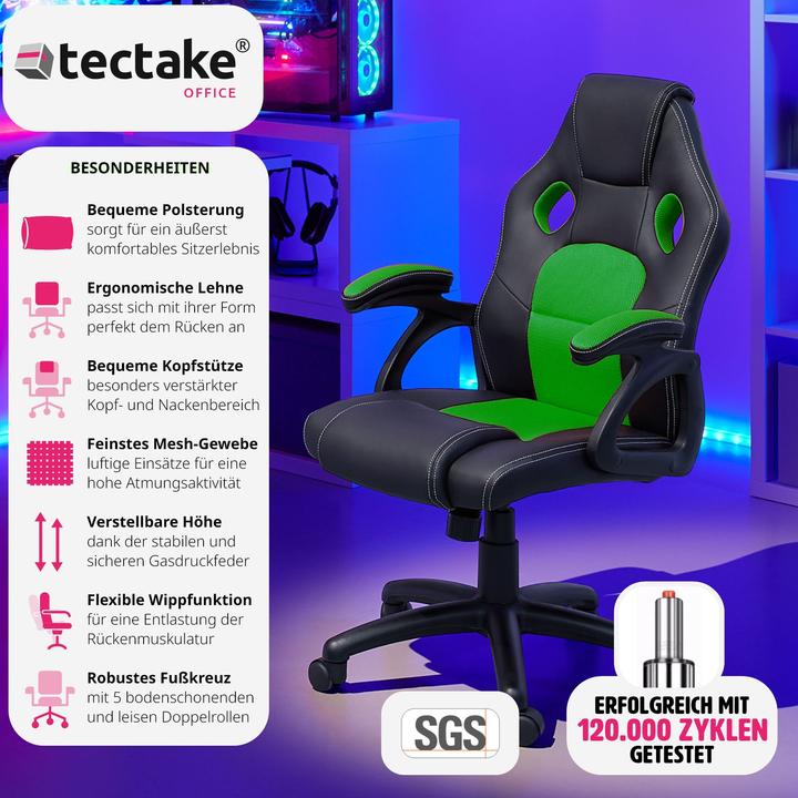 Actual product image tectake Racing Gamingstuhl