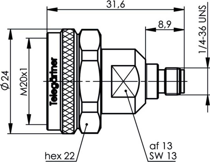 Produktbild Telegärtner Adapter 4.3-10 - 3.5 Push-Pull, m-f