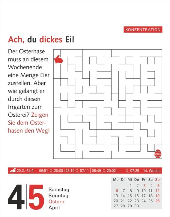 Productafbeelding Harenberg Meyers Grips-Gymnastik Tagesabreisskalender 2026 - Das tägliche 5-Minuten-Training für Gedächtnis (Duits, Philip, KIEFER, 2025)