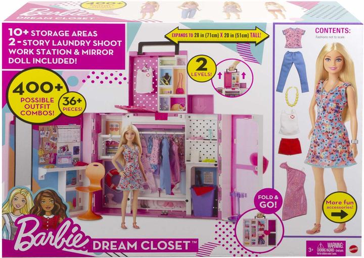 Image du produit Barbie Une garde-robe de rêve et une poupée blonde