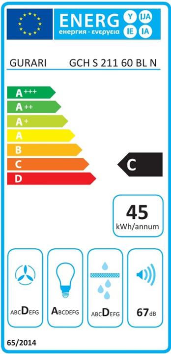 Energy Label Gurari GCH S 211 60 BL N