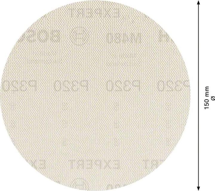 Actual product image Bosch Professional Zubehör EXPERT M480 Sanding net for random orbital sander, 150 mm, G 320, 5 pieces (P320)