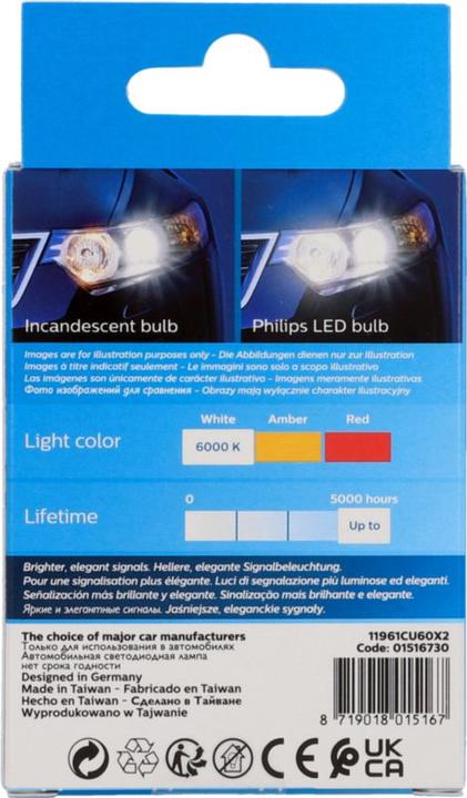 Actual product image Philips X-treme Ultinon Pro6000 (W5W)