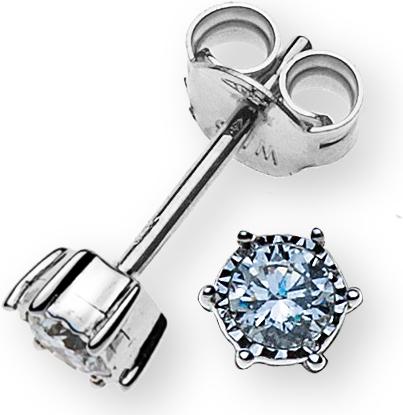 Actual product image Muau Creoles (White gold 750 0.16ct.2 H SI diamonds each 0.08ct. - Trumiracle 0.50 can only be found in the MUAU jewellery shop.)