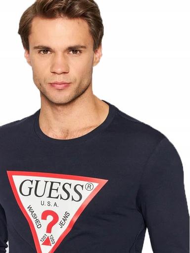 Immagine prodotto Guess Camicia CN LS ORIGINAL Logo Uomo, Navy/Bianco/Rosso/Nero, XL (XL)