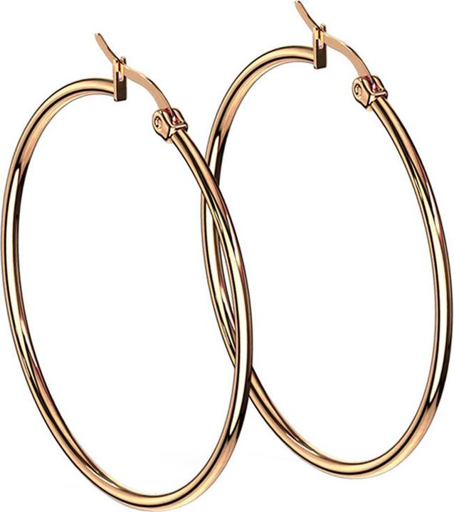 Star Piercing Ohrring rund rosegold (ohne Messing, Chirurgenstahl 316L)