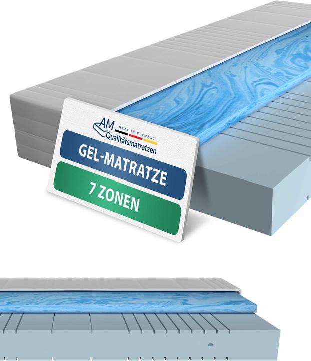Produktbild AM Qualitätsmatratzen 7-Zonen Gelschaum (120 x 200 cm, Schaumstoffkern)