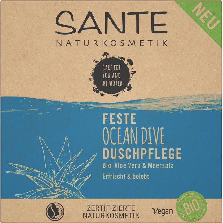 Actual product image Sante Solid Ocean Dive Shower Care Organic Aloe Vera & Sea Salt