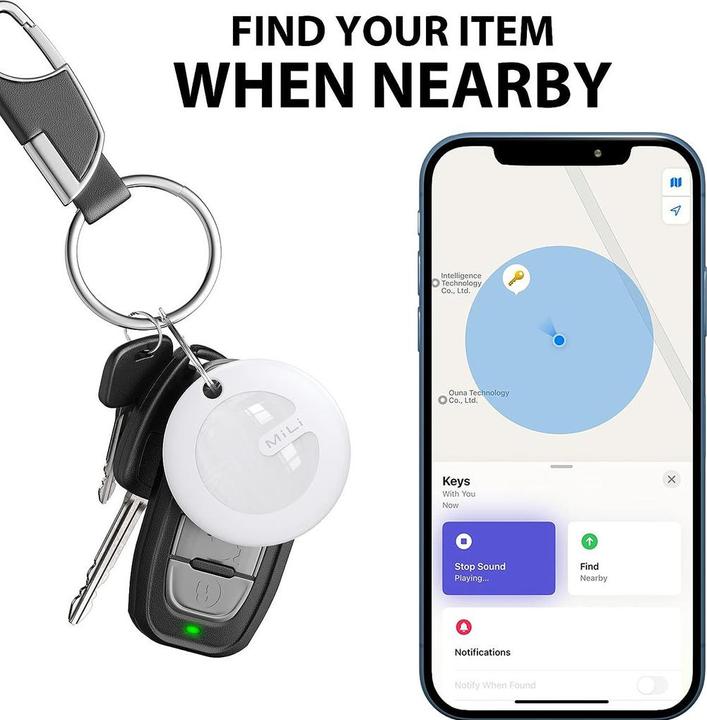 Actual product image Mili Mitag with key fob black (iPadOS, iOS, WatchOS, Mac OS)