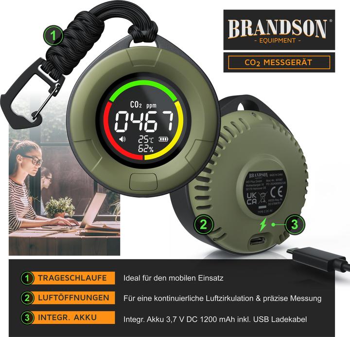 Produktbild Brandson CO2-Messgerät