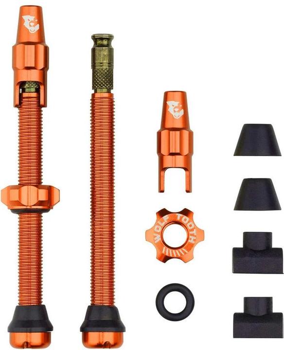 Produktbild Wolf Tooth Tubeless Valve Stem Ventile, Clik Valve, 60mm, 2 Stk., orange