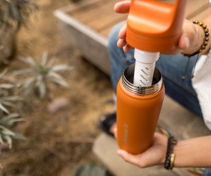 Actual product image LifeStraw Go Steel 1-Liter (kyoto orange) (1 l)