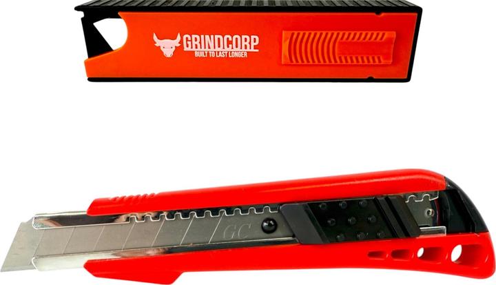 Grindcorp Cuttermesser 18 mm Autolock universal ( 1008822 ) + 10 tlg. Abbrechklinge (Cutter)