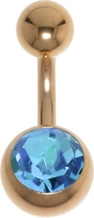 Immagine prodotto Bijouteria Piercing ventre (Rivestimento in PVD (colore oro), Acciaio chirurgico 316L, Cristallo premium)