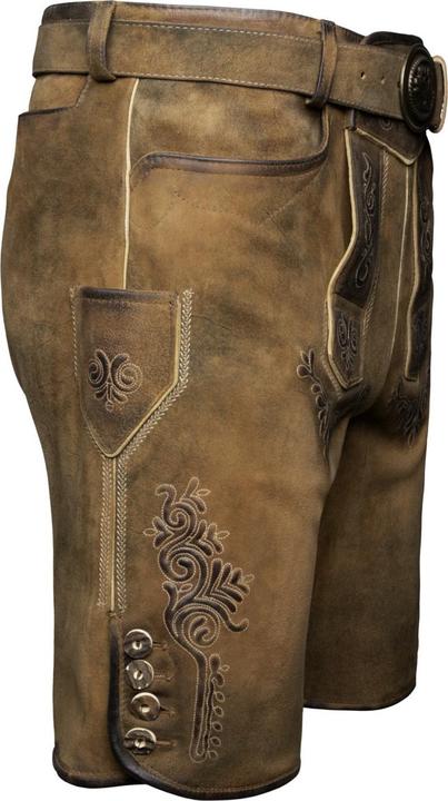 Image du produit Maddox Pantalon en cuir Rolli Zirbe antique, court avec ceinture (58)