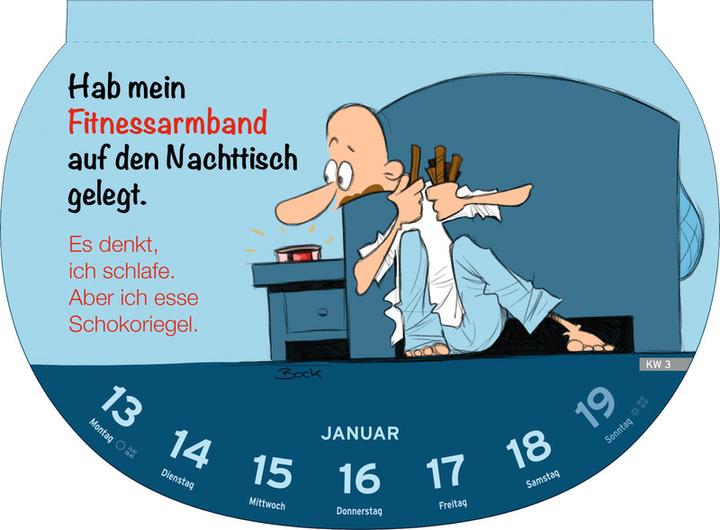 Actual product image Heye Picture Calendar Silly Sayings (21 x 29 cm, Hardcover, German)