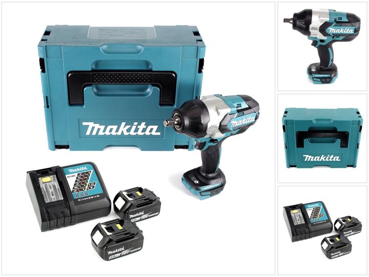 Produktbild Makita DTW 1002 RTJ Akku Schlagschrauber 1/2“ 18V 1000Nm Brushless + 2x Akku 5,0Ah + Ladegerät + Mak (Akkubetrieb)