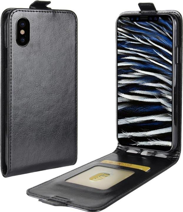 Produktbild Cover-Discount Leder Flip Case mit Fotofach vertikal (Apple iPhone X, Apple iPhone XS)