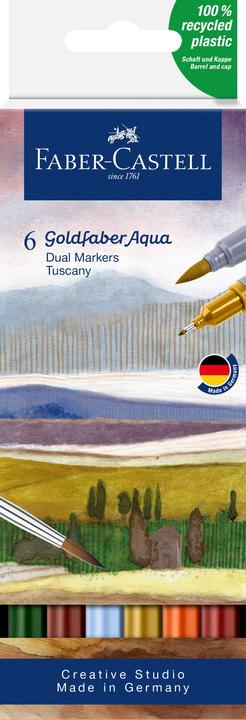 Actual product image Faber-Castell GOFA AQUA DUAL MARKER - Dye marker (Tuscany, 0.40 mm, 6 x)