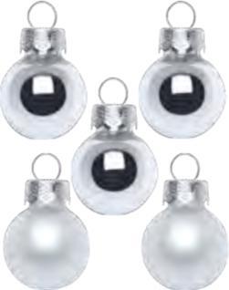 Actual product image Inge’s Glas Christmas Decor Christmas Ball Frosty Silver Ø 2 cm 25 pieces (25 -part)