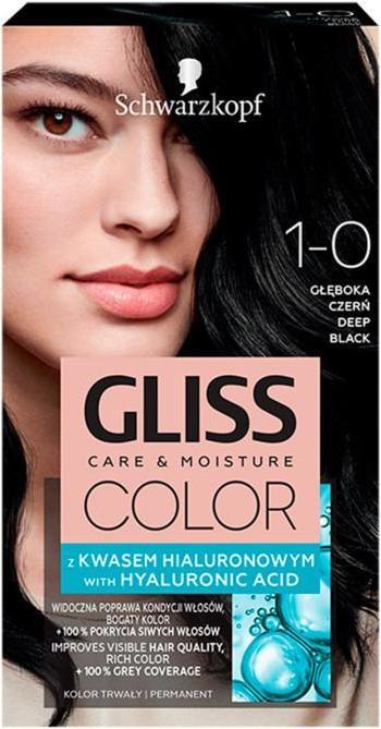 Image du produit Schwarzkopf Gliss Color Hair Dye 1-0 Noir profond (1-0 Deep Black)