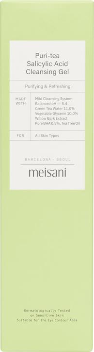 Image du produit Meisani Gel nettoyant à l'acide salicylique Puri-tea (Chiffons de nettoyage, 150 ml)