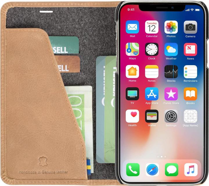 Actual product image Krusell Sunne 4 Card FolioWallet Apple iPhone XS Max vintage nude (Apple iPhone XS Max)