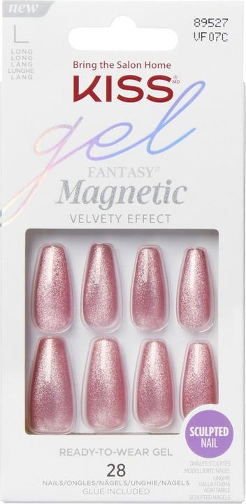 KISS Nails - Gel Fantasy Magnetic West Coast (Kunstnägel, Schwarz)