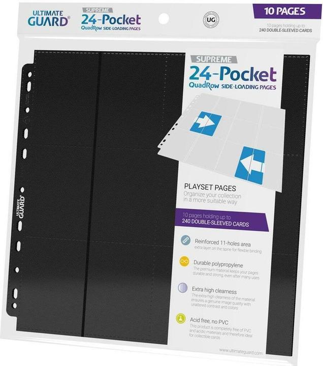 Immagine prodotto Ultimate Guard Ordner-Einlagen 24-Pocket QuadRow Pages Schwarz 10 Stk
