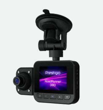 Actual product image Prestigio RoadRunner 380, 2.0" (320x240) IPS Ekranas, Dual camera: front - FHD 1920x1080@30fps, HD 1280x720@ (Night vision, Built-in display, Built-in microphone, Full HD)