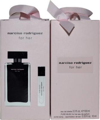Narciso Rodriguez for Her Set 100ml + 10ml Pure Musc Eau de Parfum for Women (Parfum set)
