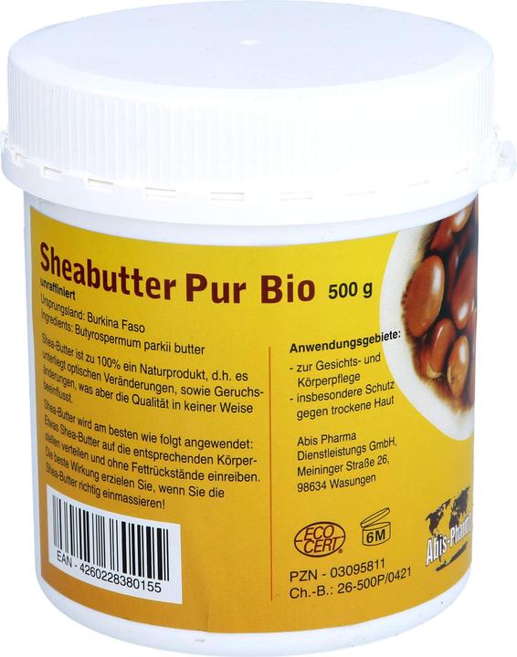 Produktbild Abis Pharma Sheabutter pur BIO unraffiniert, 500 g CRE (Körpercreme)