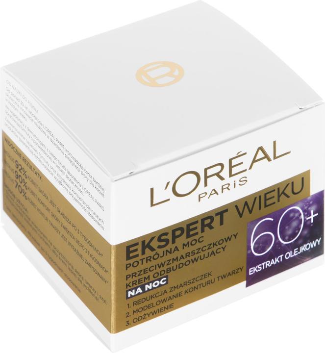 Image du produit L'Oréal Paris L'Oréal Age Specialist Expert Age 60+ crème de nuit anti-rides rebuilding 50ml (50 ml, Crème de nuit)