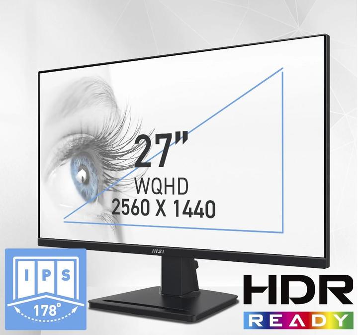Actual product image MSI PRO MP275QDE / 27" / Office Monitor TFT (2560 x 1440 pixels, 27")