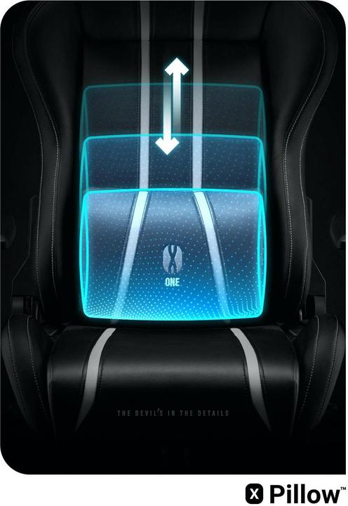 Immagine prodotto Diablo Sedia da gioco X-One 2.0 Gaming Chair King, nero-bianco