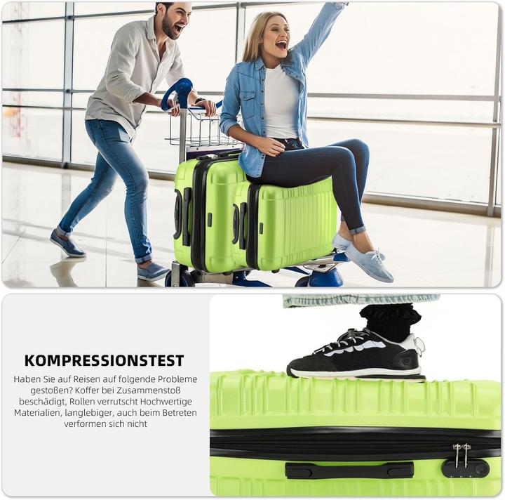 Image du produit Beibye 3-teiliges Hartschalen-Koffer-Set (115 l, Bagage à main (jusqu'à 50l), M (50 - 90l), L (90 - 115l))