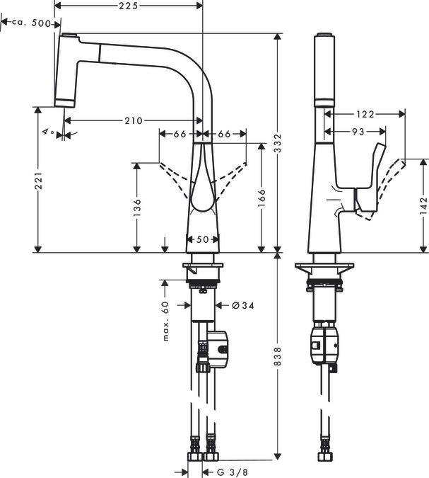 Produktbild hansgrohe Metris Edelstahl