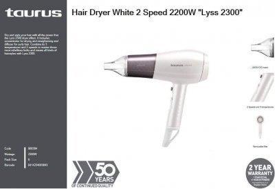 Image du produit Taurus Lyss 2300 Séchoir à cheveux 2200W